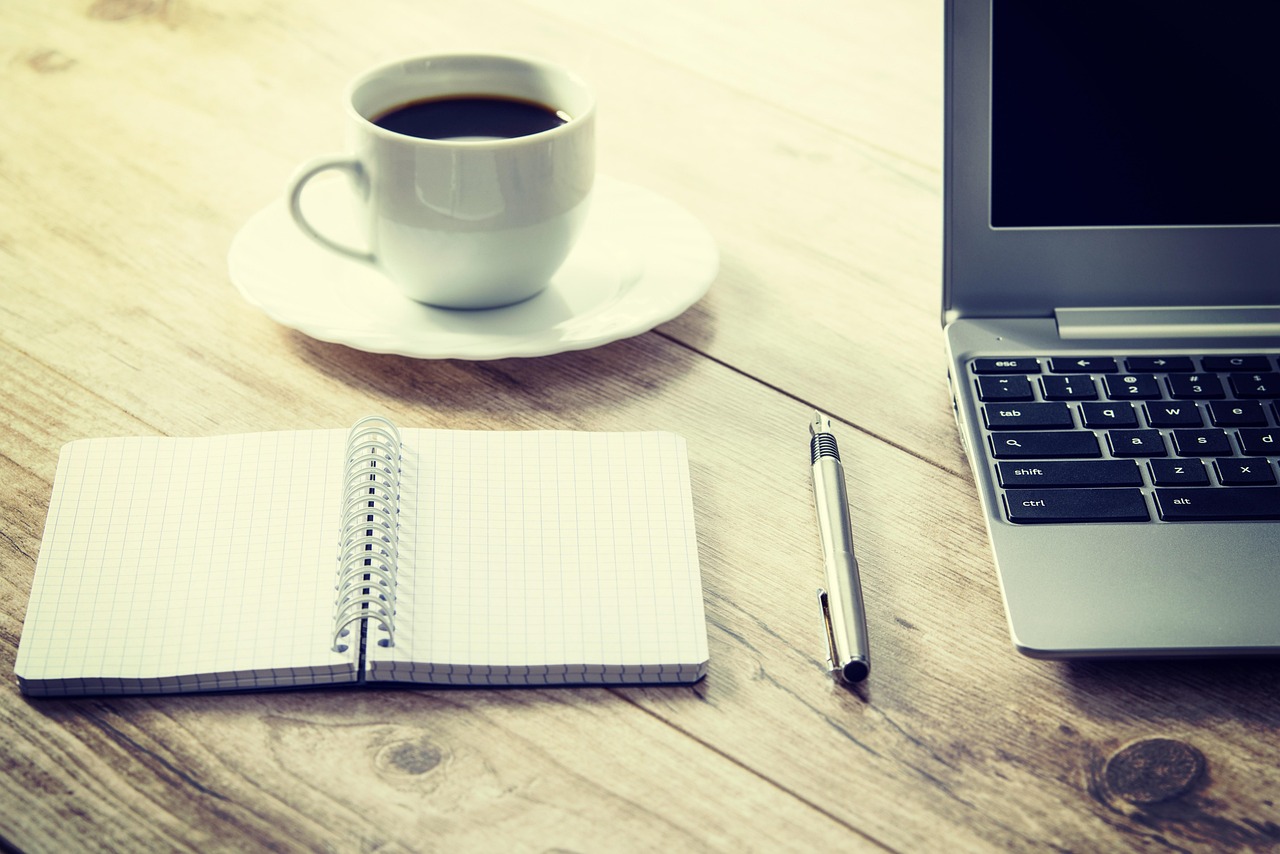 Coffee, computer, coffee cup — Savor the Moment: 175 Food Captions That Hit the Spot